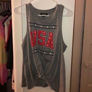 L USA tank top